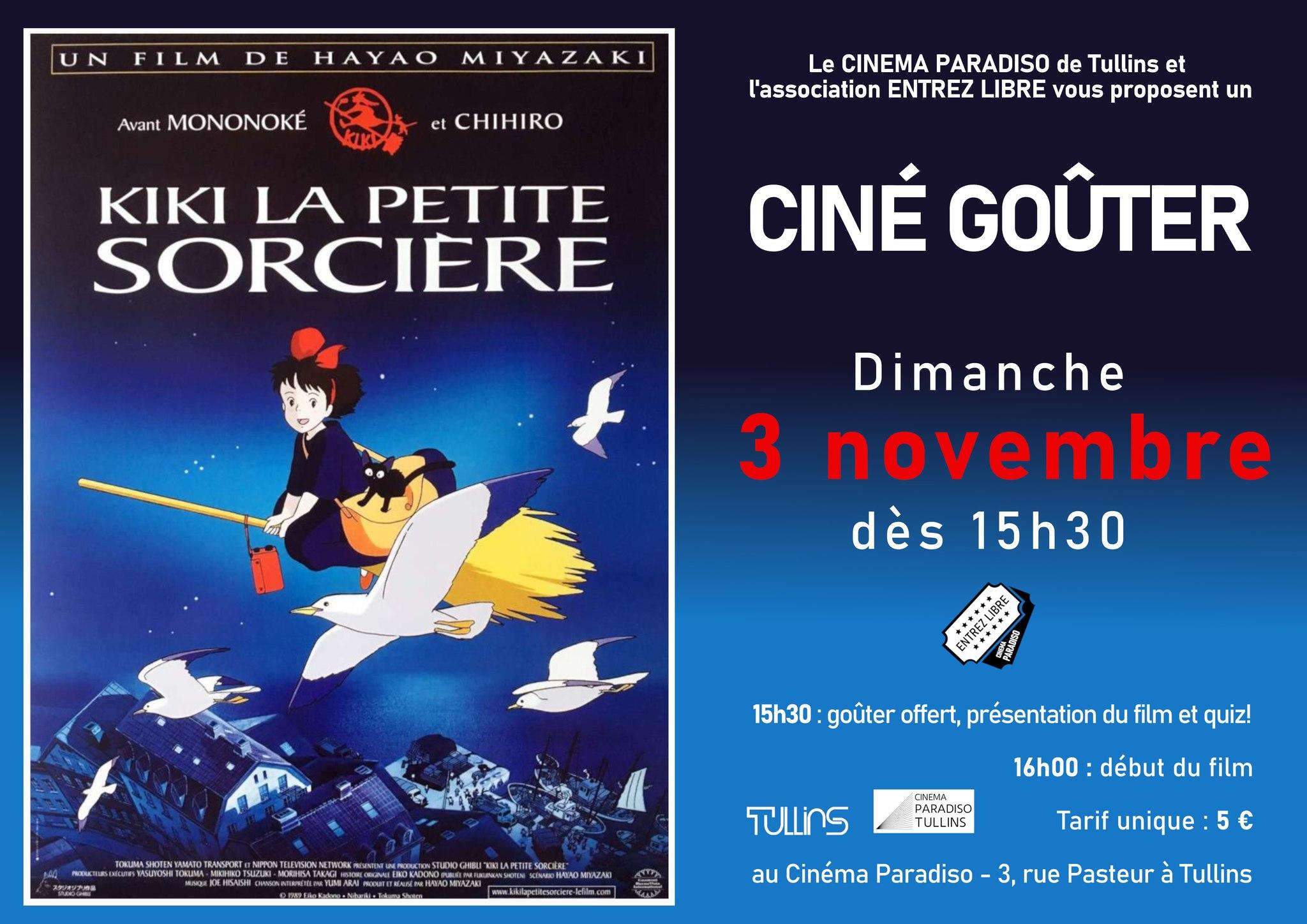 03/11/24 – Ciné-goûter Kiki la petite sorcière